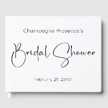 Modern Script Bridal Shower Guestbook
