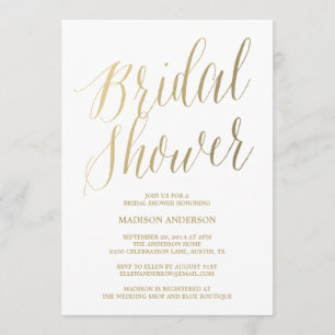 Modern Script   Bridal Shower Invitation