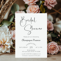 Modern Script Bridal Shower