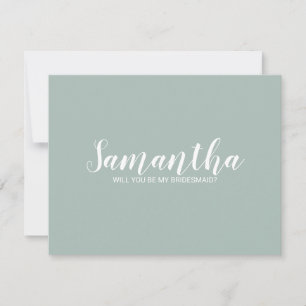 Modern Script Bridesmaid Proposal Invitation