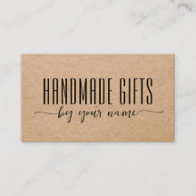 Modern Script brown kraft paper handmade cardboard