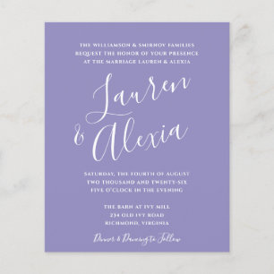 Modern Script Budget Photo Wedding Invitation