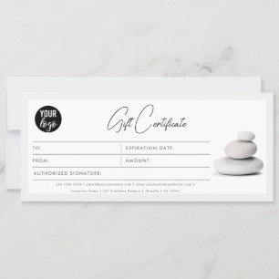 Modern Script Business Logo Gift Certificate