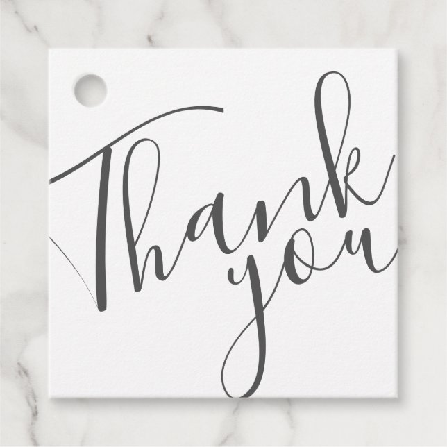 Modern Script Business Thank You Tags (Front)