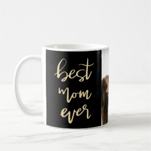 Modern Script Calligraphy Gold Faux Best Mum Ever Coffee Mug