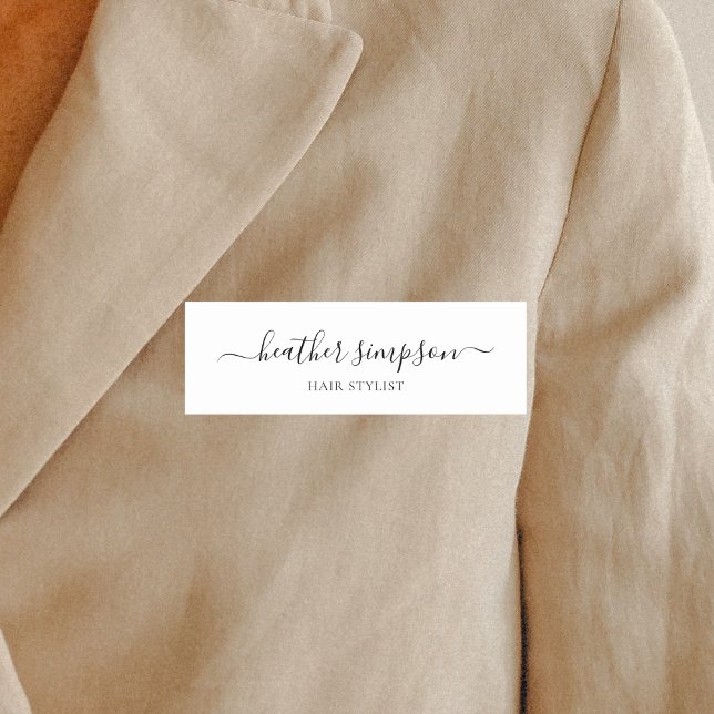 Modern Script Calligraphy Minimalist Name Tag (Creator Uploaded)