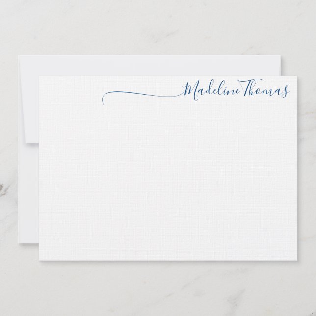 Modern Script Calligraphy name note card (Front)