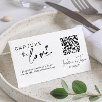 Modern Script Capture The Love QR code card