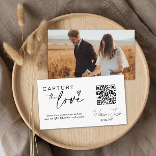 Modern Script Capture The Love QR code card