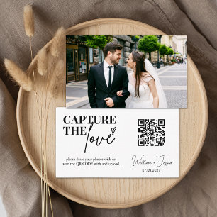 Modern Script Capture The Love QR code card