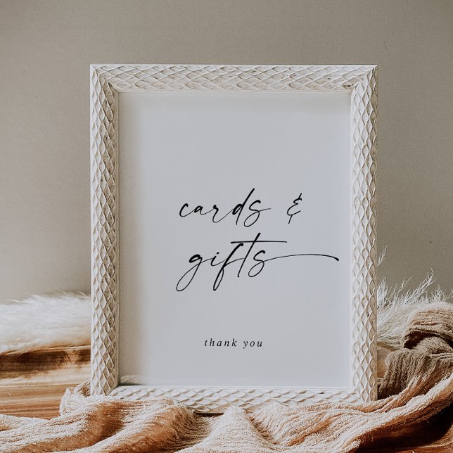 Modern Script Cards and Gifts Sign (Creator Uploaded)