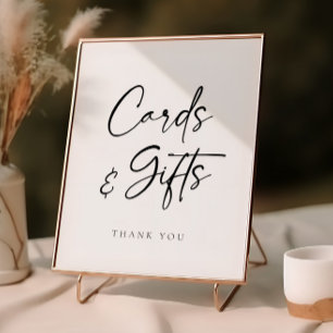 Modern Script Cards & Gifts Wedding Poster
