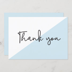 Modern Script Chic Baby Shower Thank You Invitation