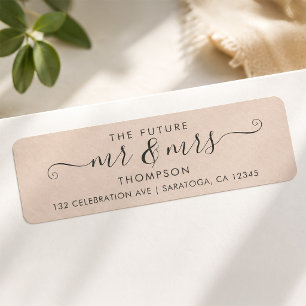 Modern Script Chic Future MR and MRS Blush Pink