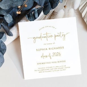Modern Script   Class of 2025 Graduation Party Invitation