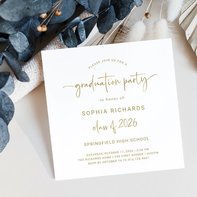 Modern Script | Class of 2025 Graduation Party Invitation (Creator Uploaded)