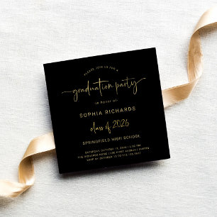 Modern Script   Class of 2025 Graduation Party Invitation
