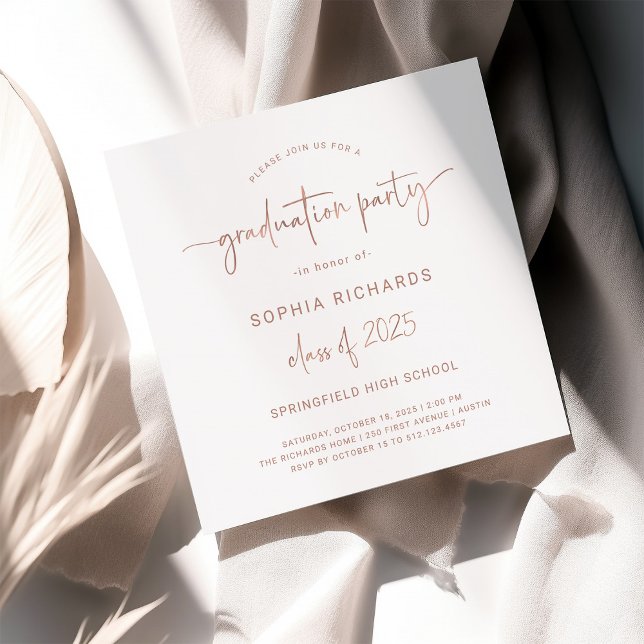 Modern Script | Class of 2025 Graduation Party Invitation (Creator Uploaded)