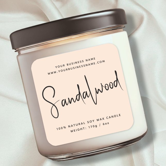 Modern script cosmetics candle label (Creator Uploaded)