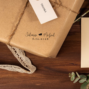 Modern Script Couple Name   Personalised Wedding  Self-inking Stamp
