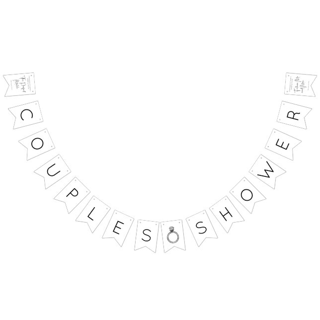 Modern Script Couples Shower Bunting (All)