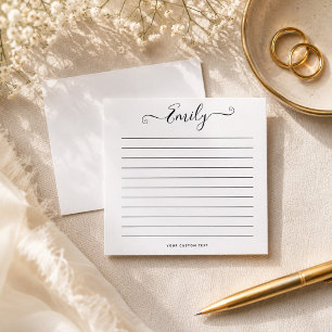 Modern Script Custom Name Message Chic Personal Card