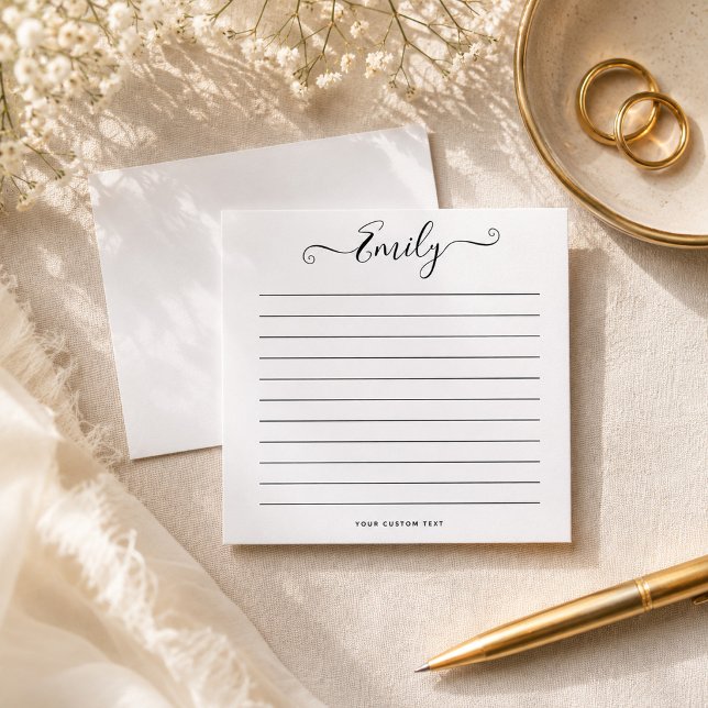 Modern Script Custom Name Message Chic Personal Card (Creator Uploaded)