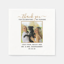 Modern Script Custom Pet Wedding Photo