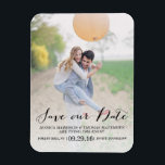 Modern Script | Custom Photo Save Our Date Magnet<br><div class="desc">Modern Script | Custom Photo Save Our Date Magnets.</div>