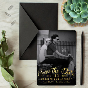 Modern Script   Custom Photo Save The Date