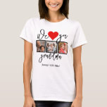 Modern Script Custom Photo | We Love You Grandma  T-Shirt<br><div class="desc">Modern Script Custom Photo | We Love You Grandma. Unique mother's day picture design template</div>