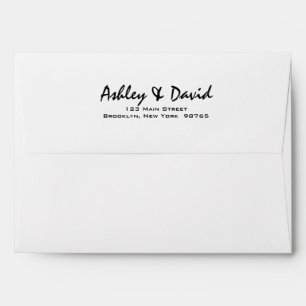 Modern Script Custom Wedding Invitation Envelope