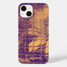 Modern Script Daisy Flower Watercolor Purple