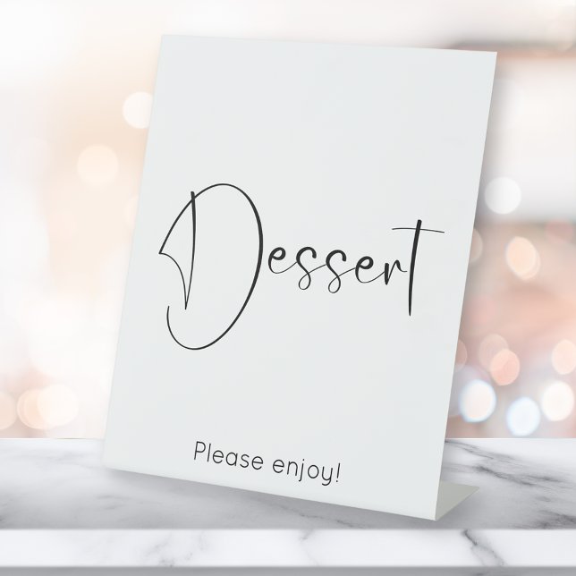 Modern Script Dessert Pedestal Sign (Creator Uploaded)