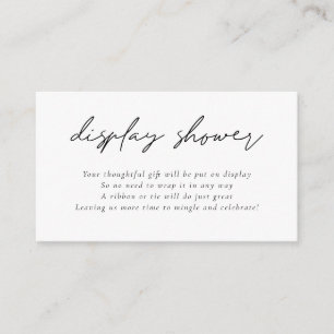 Modern Script Display Bridal Shower  Enclosure Card
