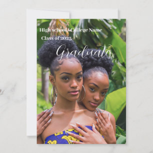 Modern script Double Graduation party class 23 Invitation