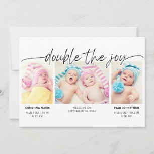Modern Script Double The Joy 4 Photos Announcement