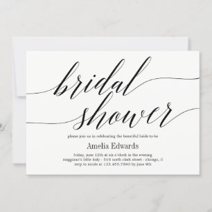 Modern Script EDITABLE COLOR Bridal Shower Holiday Card