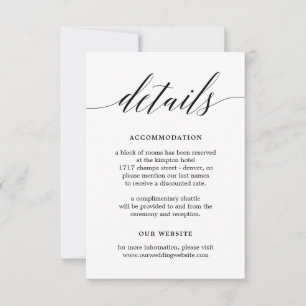 Modern Script EDITABLE COLOR Details Card MSC