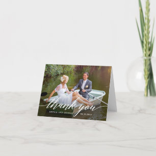 Modern Script EDITABLE COLOR Thank You Card