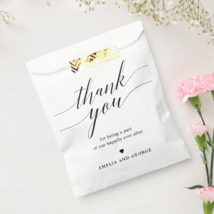 Modern Script Editable Colour Favour Bags