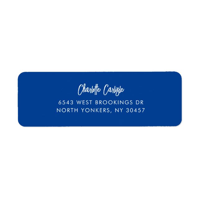 Modern Script Elegant Return Address (Front)