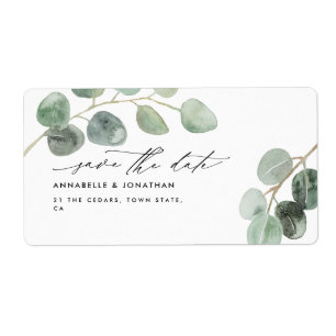 Modern script elegant vintage non photo eucalyptus