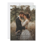 Modern Script Elegant Wedding Photo