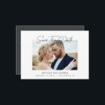 Modern script elegant wedding save the date<br><div class="desc">Modern script elegant wedding save the date card. Modern minimal stylish design. All colours can be customised.</div>