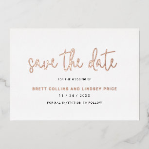 Modern Script Elegant Wedding Save The Date