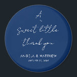 Modern Script Elegant Wedding Thank You Magnet<br><div class="desc">Share your gratitude with a gift that they'll love. Our personalised wedding thank you stickers are the perfect way to commemorate your special day while thanking your guests for being a part of it. Give your guests a beautiful, practical reminder of the love and joy you shared, a small token...</div>