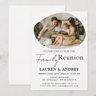 Modern Script Family Gathering Party Invitation