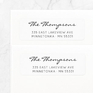 Modern Script Family Name 09. Return Address