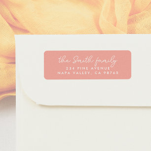 Modern Script Family Name Pastel Pink